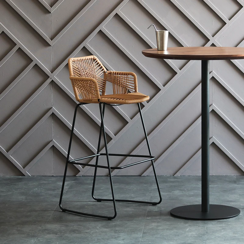 تصميم كراسي للبار فاخرة طويلة مع ظهر لمطعم الألعاب وكراسي بار حديثة وأثاث منزلي من الألومنيوم Sillas Para Comedor