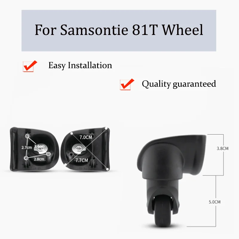 

Suitable For Samsonite 81T Universal Wheel Trolley Case Wheel Replacement Luggage Pulley Sliding Casters Wear-resistant Repair
