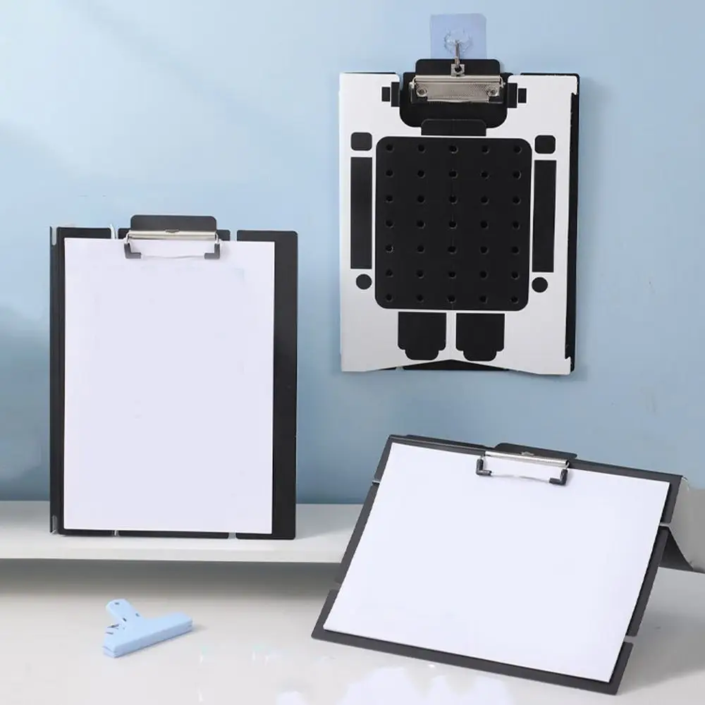 

Creative Plastic Robot Shape Paper Clipboard Foldable Can Be Vertical Test Paper Storage Clip Large Capacity Writing Pad School