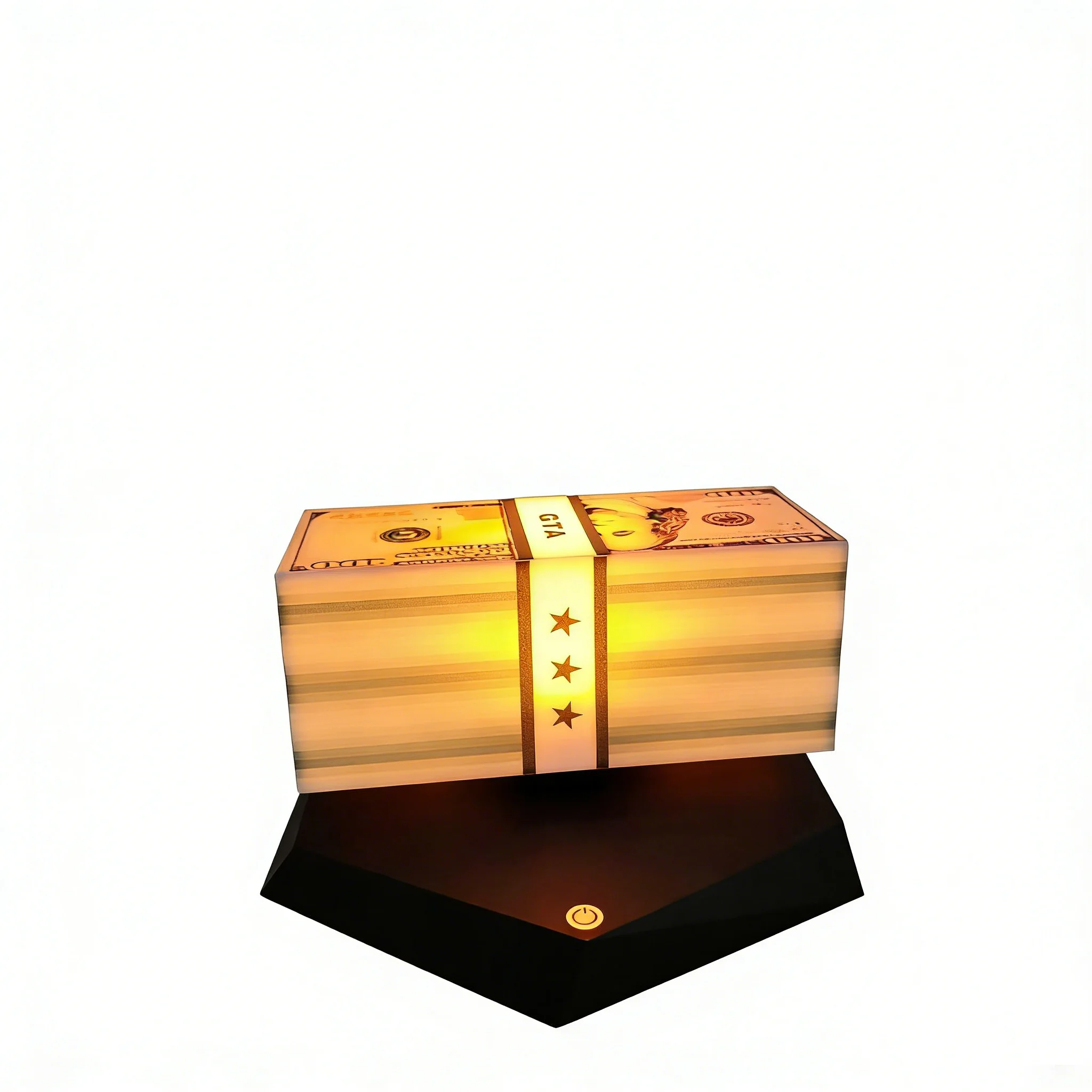 Magnetic levitation GTA USD dollar touch control 3-color light home decoration creative gift birthday  light
