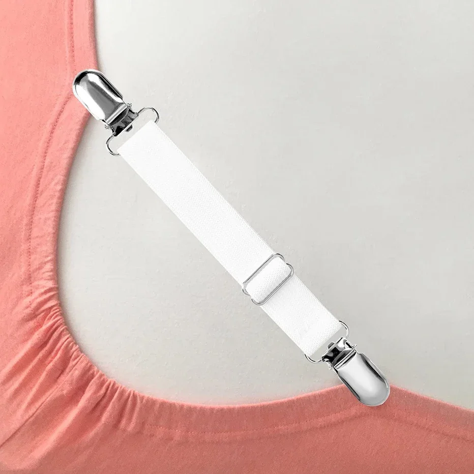 4 teile/satz Elastische Bettlaken Streifen Verschluss Bettlaken Greifer Gürtel Einstellbare Matratze Abdeckung Decken Halter Bettlaken Set – Detail 7