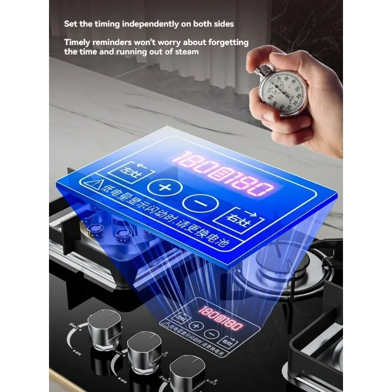 Household Embedded Gas Cookers, Liquefied Petroleum Gas Cookers, Natural Gas Cookers, Three-burner Cooktops, Intense Flames