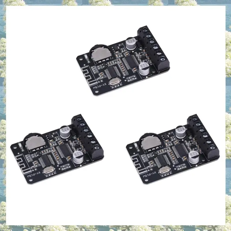 New-3X 20W Stereo Bluetooth Power Amplifier Board 12V / 24V High Power Digital Power Amplifier Board XY-P15W Without Shell