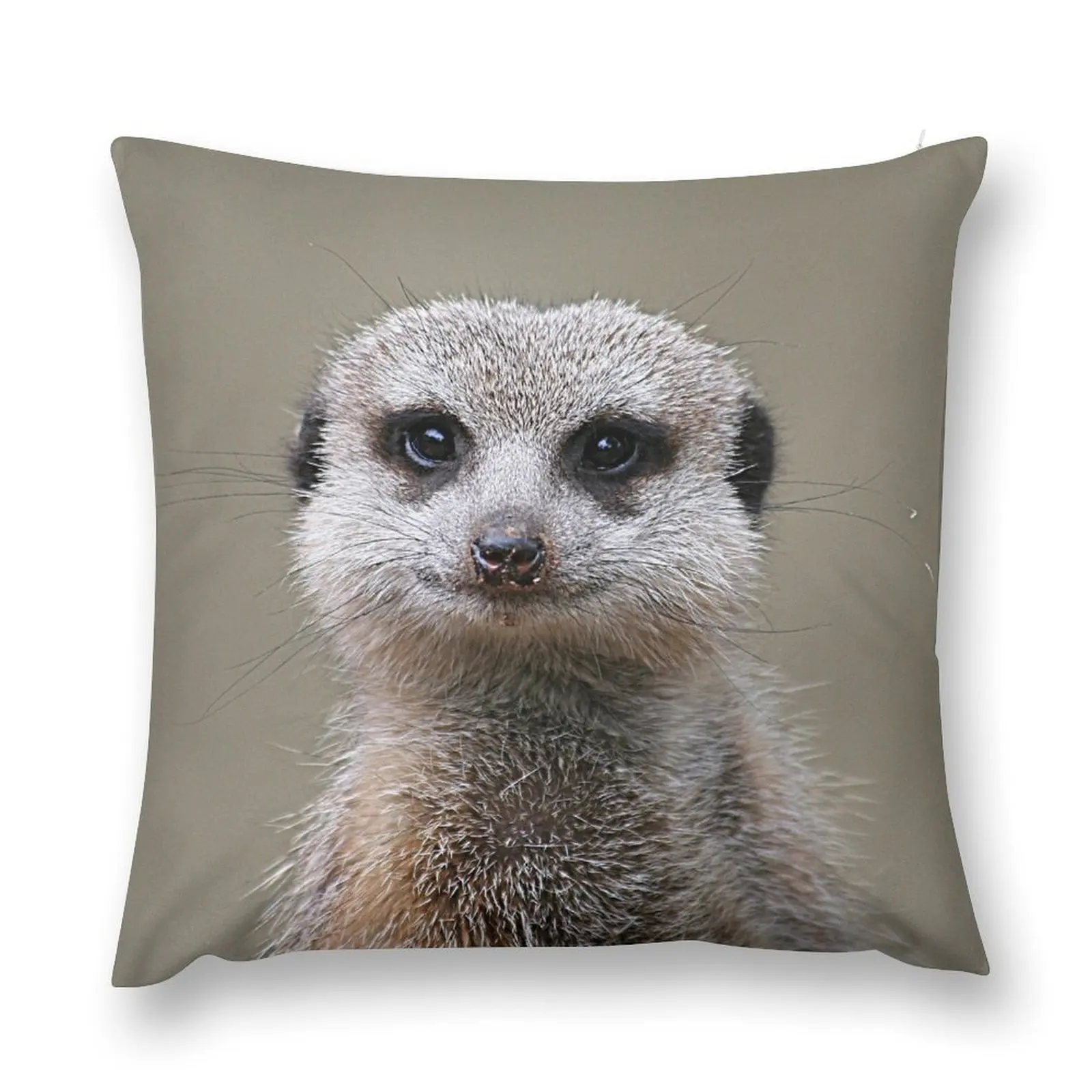 Meerkat Portrait Throw Pillow luxury decor Christmas Throw Pillows Covers Pillow Cover Decorative Sofa Cushions pillow