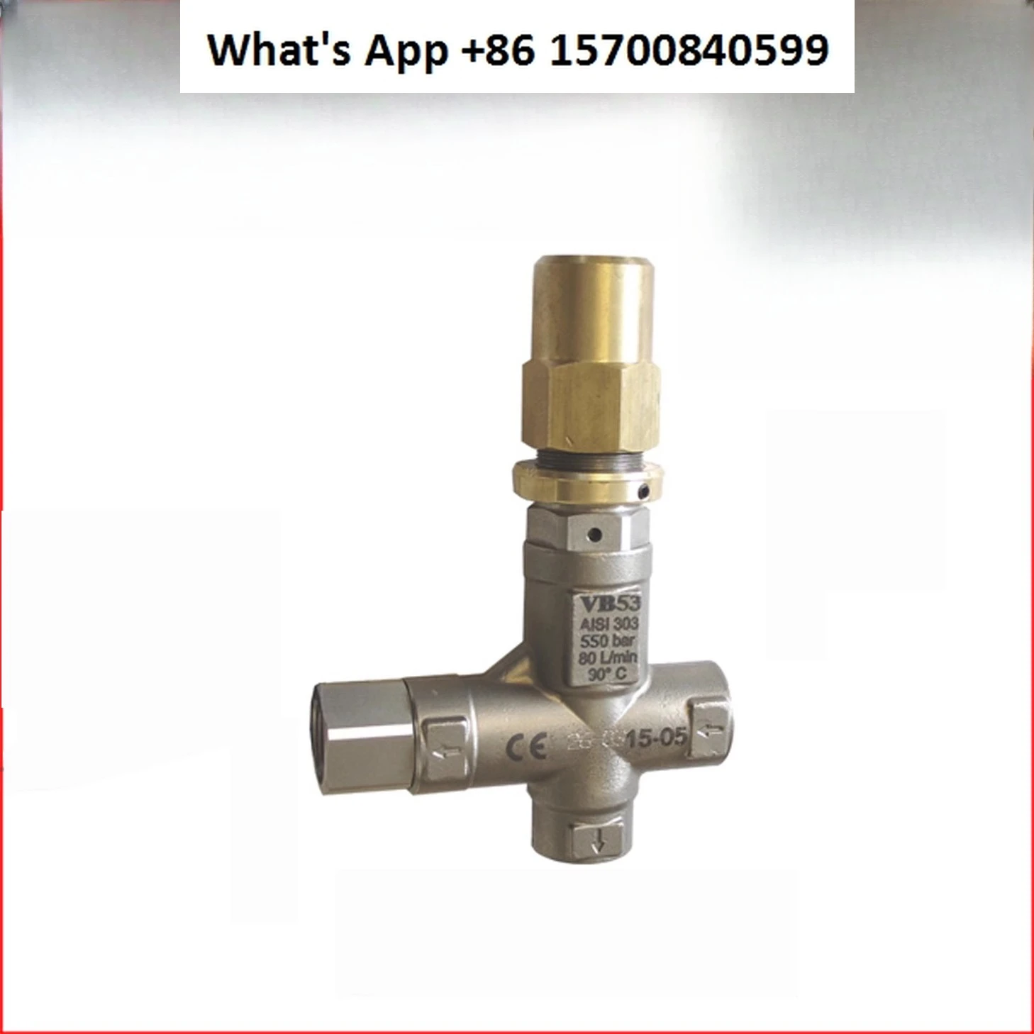 Pressure regulator valve VB53 high pressure cleaner water pump overflow unloading valve valve 500kg