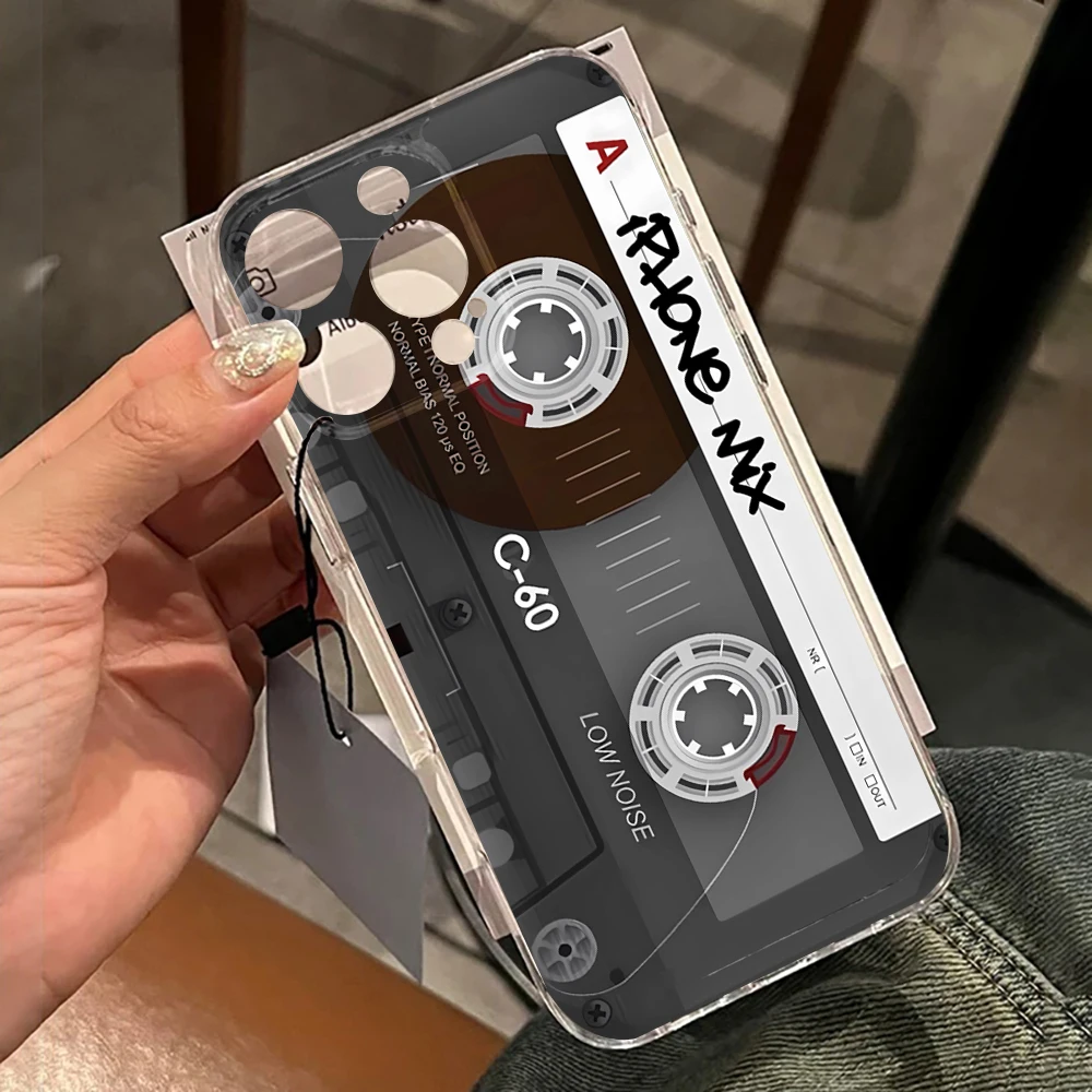 Retro Klare Handyhülle für Xiaomi Redmi Note 14 13 12 11 10 Pro Plus 4G 5G Redmi 13C Transparente TPU Kassetten-Kunst-Cover – Detail 7