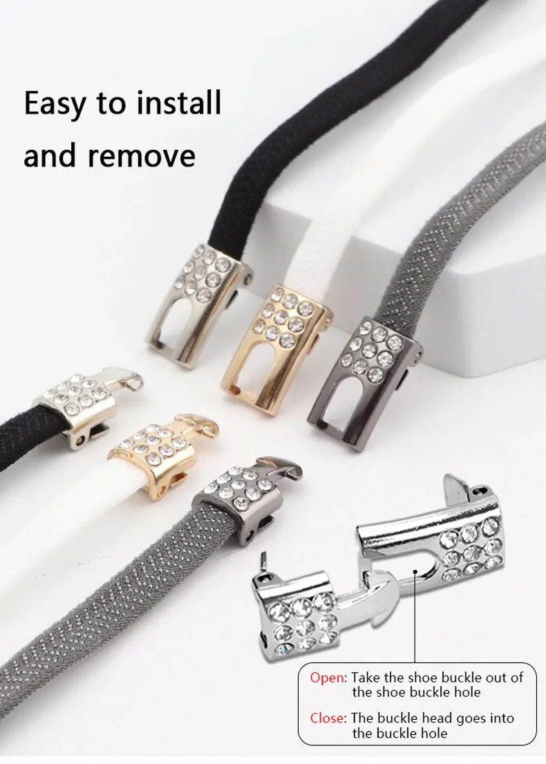 Elastische Schnürsenkel für Sneaker, mit Diamant-Kreuzverschluss, ohne Binden, für Kinder und Erwachsene, 8 mm breit, Schnürsenkel ohne Binden, Gummibänder, Schnürsenkel. – Detail 7