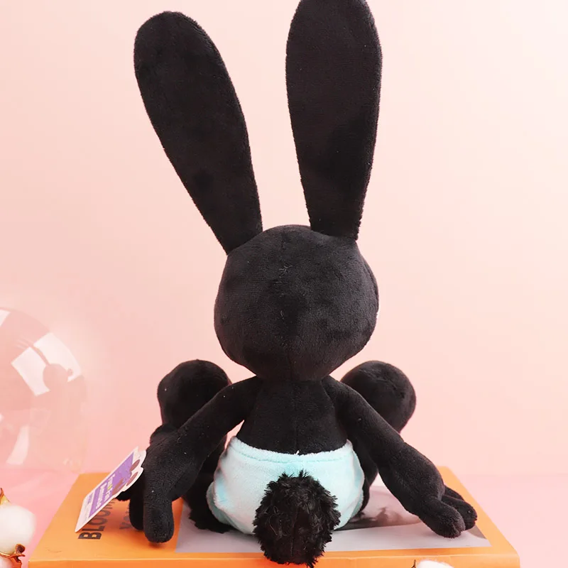 Süße Disney Black Oswald The Lucky Rabbit Stofftier Plüschtiere Weiche Cartoon Hase mit langen Ohren Puppen Kinder Geburtstagsgeschenk