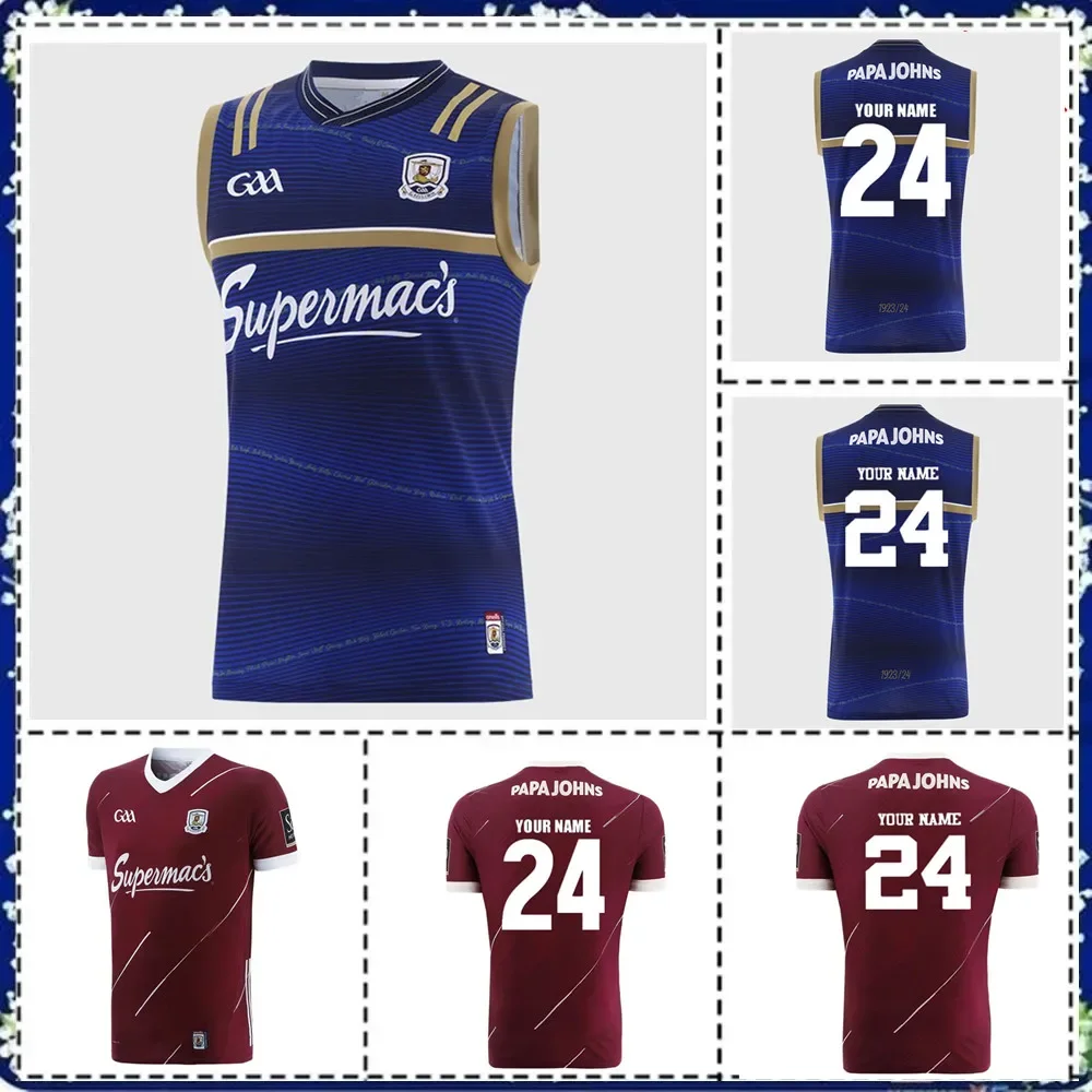 2024 Galway GAA Home Commemoration Vest 2024/2025 Derry GAA Home Jersey Mens Rugby Jersey Size:S-3XL ( Print name and number )