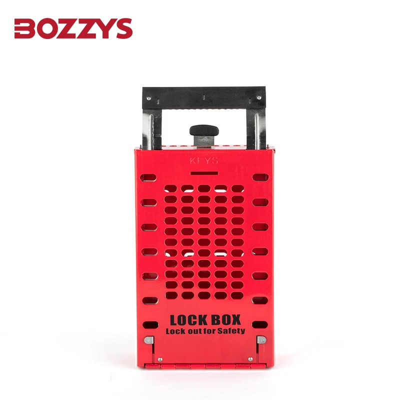 

BOZZYS Portable Wall-mounted Safety Group Lockout Box with Plastic-coated Steel Plate for Security Lockout Storage Management