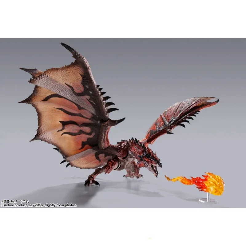 Original In Stock Bandai S.H.MonsterArts SHM Monster Hunter Male Fire Dragon 20th Anime Action Figure Toy Gift Model Collection