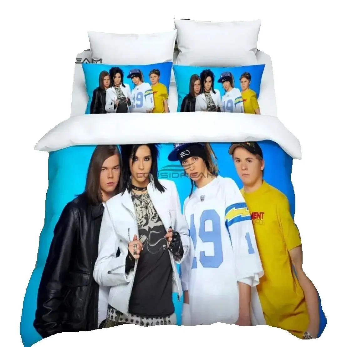 Rock band Duvet Cover Set HD Comforter Cover Tokio Hotel band printed Bedding Set for Adult Kids Single Twin Full Queen King 2/3