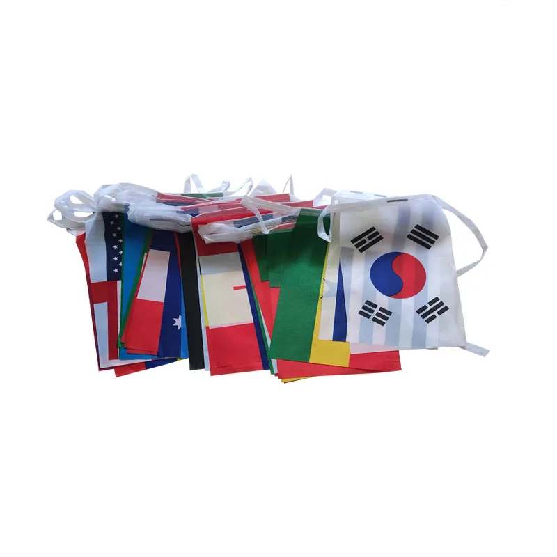 14*21 CM  Flags  10 Meters 32 Countries Hanging Banners For Celebration