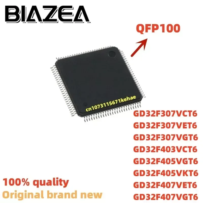 1piece GD32F307VCT6 GD32F307VET6 GD32F307VGT6 GD32F403VCT6 GD32F405VGT6 GD32F405VKT6 GD32F407VET6 GD32F407VGT6 QFP100 Chipset