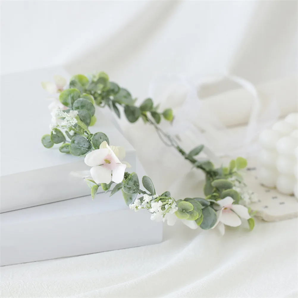 

Цветочный венок для невесты с флокированием, легкий декоративный головной убор, свадебная цветочная корона, украшение для волос