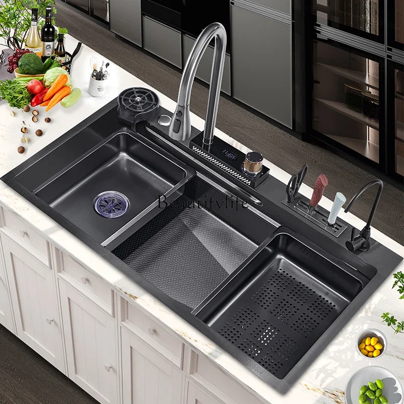 GG8z.Honeycomb scratch-resistant sink kitchen sus304 stainless steel multifunctional