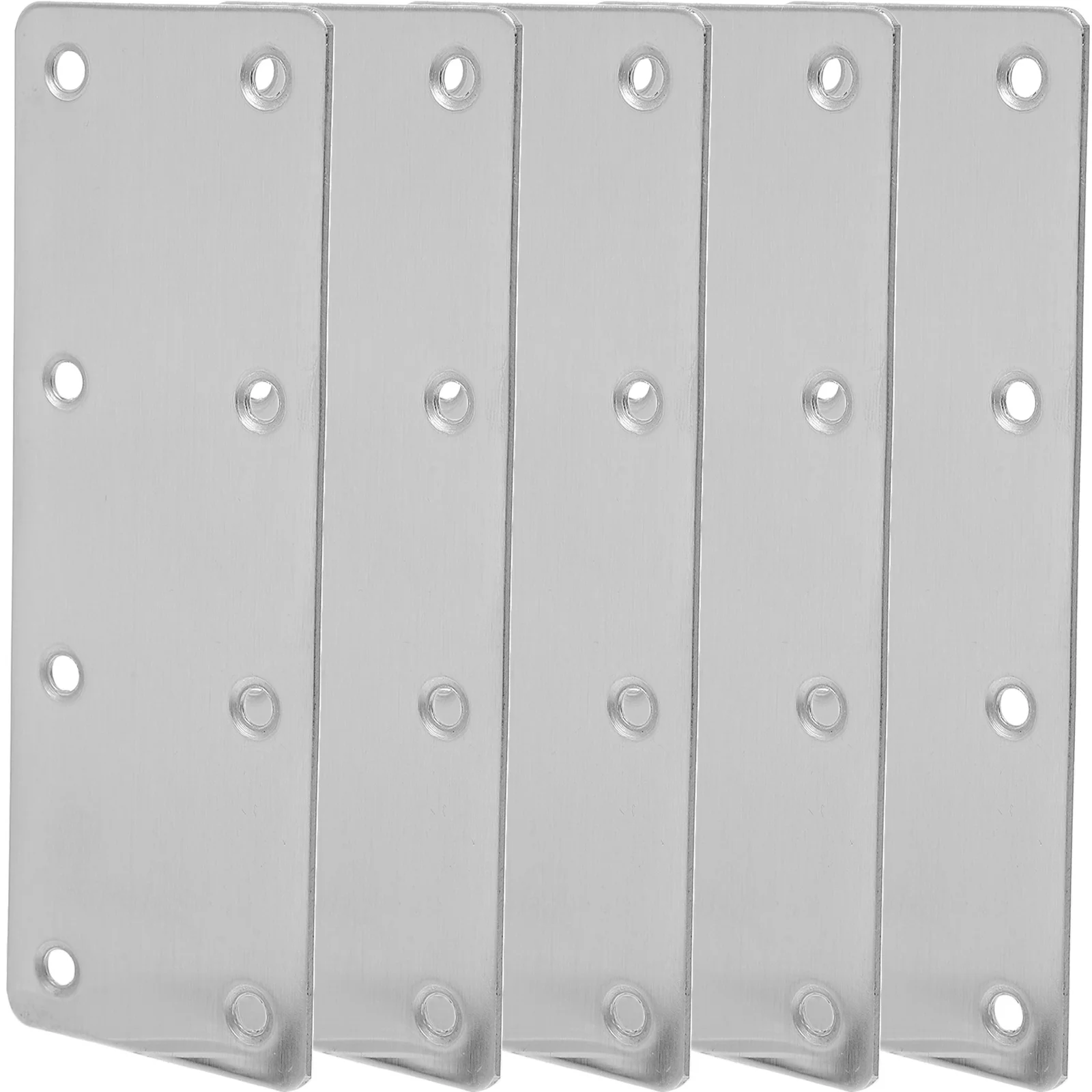 

5Pcs Mending Plates Iron Stainless Steel Straight Brackets for Wood Joints Connectors Metal Corner Brace Wall Mounting Plates