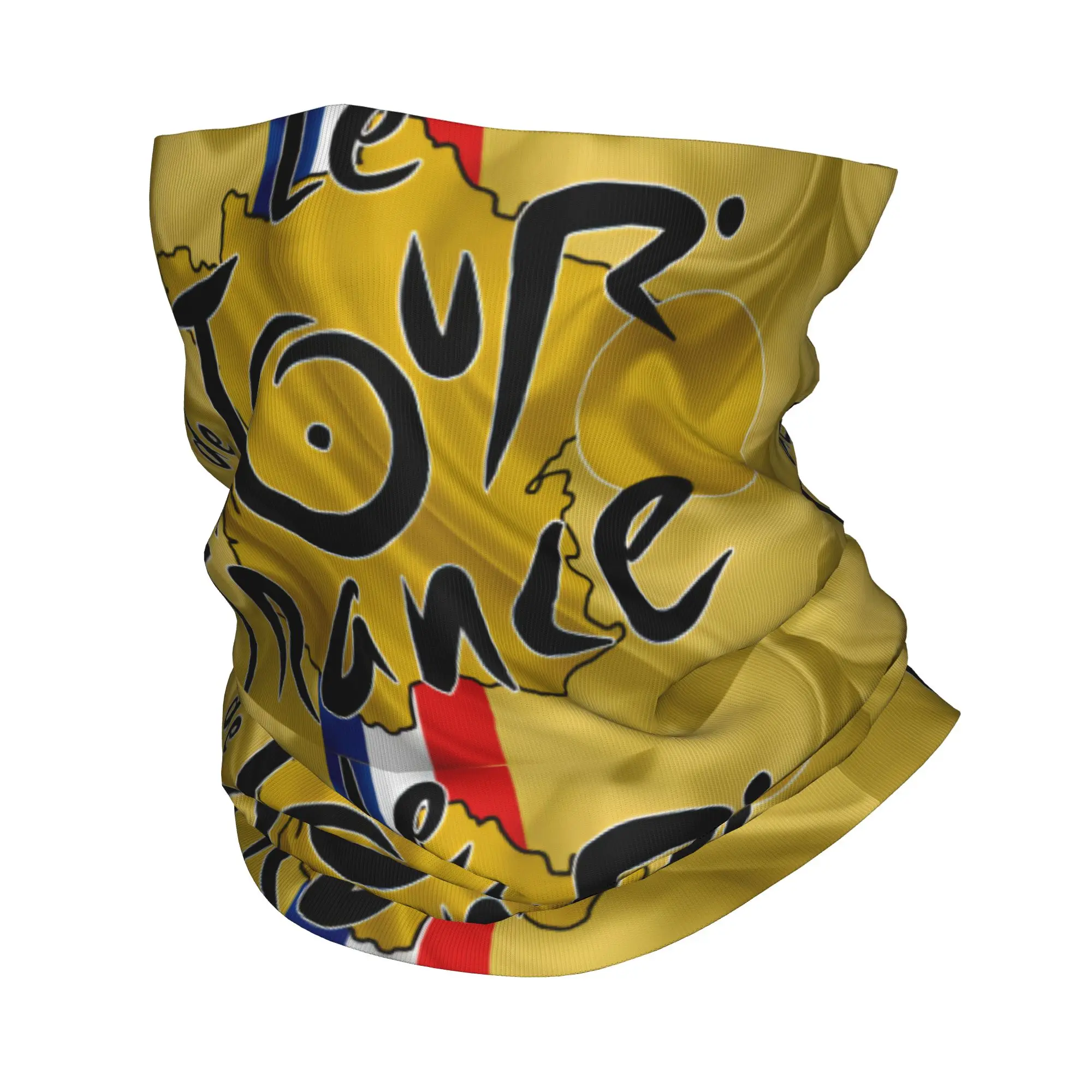Custom France TDF Tour  Bandana Neck Warmer Women Men Winter Ski Hiking Scarf Gaiter  Face Cover