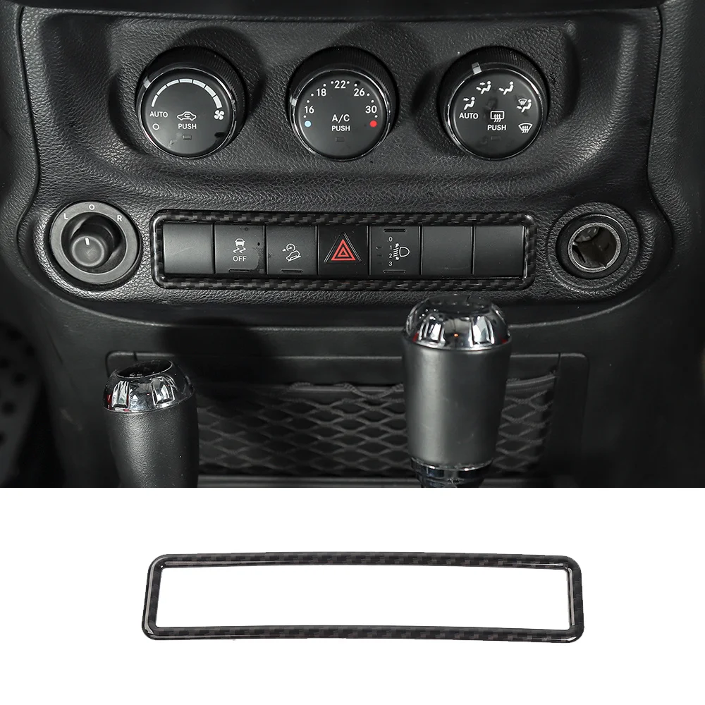 

ABS Interior Emergency Light Lamp Switch Button Frame Decorative Trim Fit for Jeep Wrangler JK 2011-2017 Car Accessories