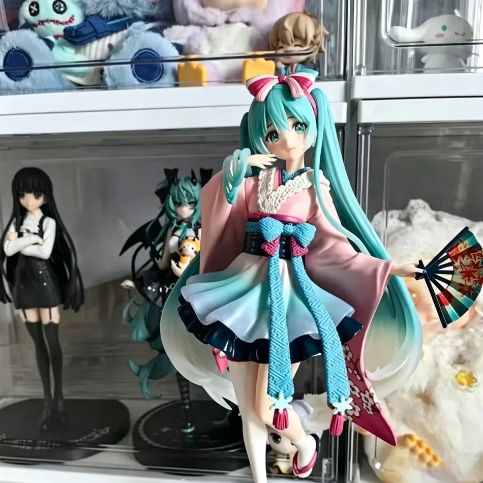 New Hatsune Miku Anime Figure Toys Neo Tokyo Series Kimono MIKU Kawaii Cartoon PVC Action Figurine Model Dolls Birthdays Gifts view 4