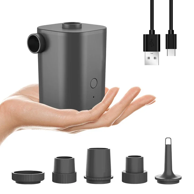 Cordless Air Pump Mini Electric Air Pump USB Rechargeable 300L/min Wind Speed Long Life Motor Car Home Efficient