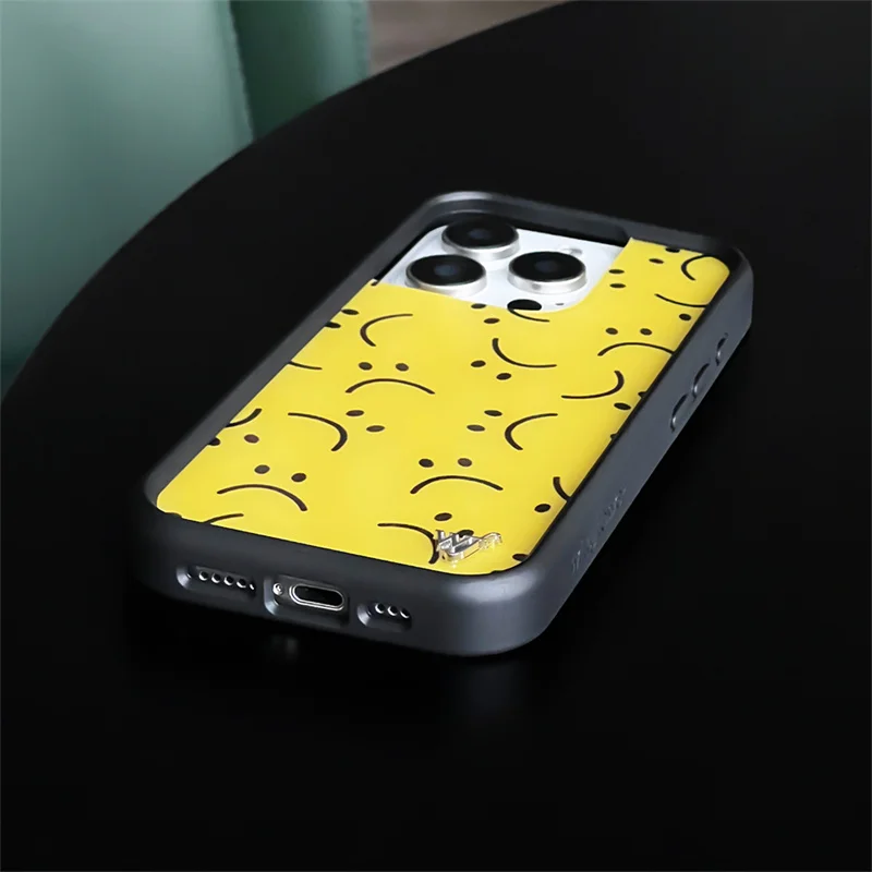 Wildflower Cute Brown Leopard Phone Case For iPhone 15 16 14 13 12 Pro Max Plus WF Origin Pizza Smile Lens Protect Back Cover