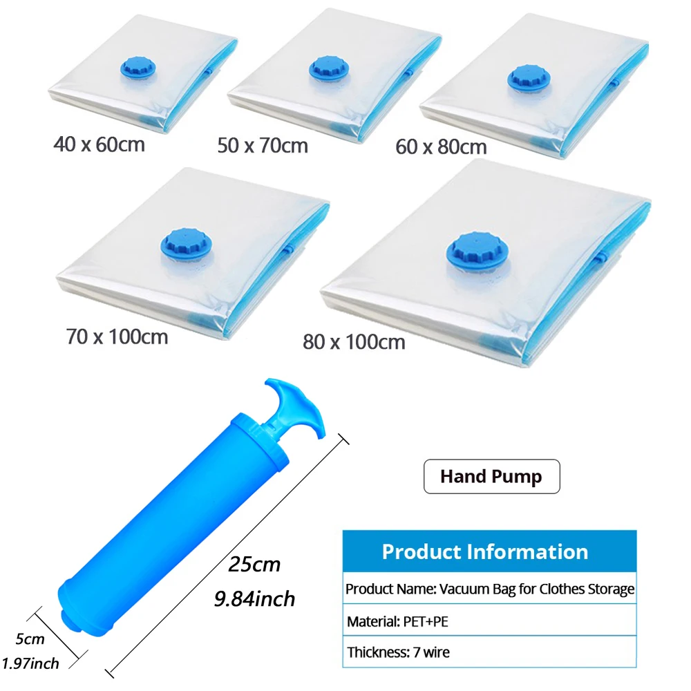 8/4/2 PACK Vacuum Bag Package Vacuum Storage Bags Space Saver for Bedding,Pillows,Towel,Clothes Travel Storage Bedroom Organizer