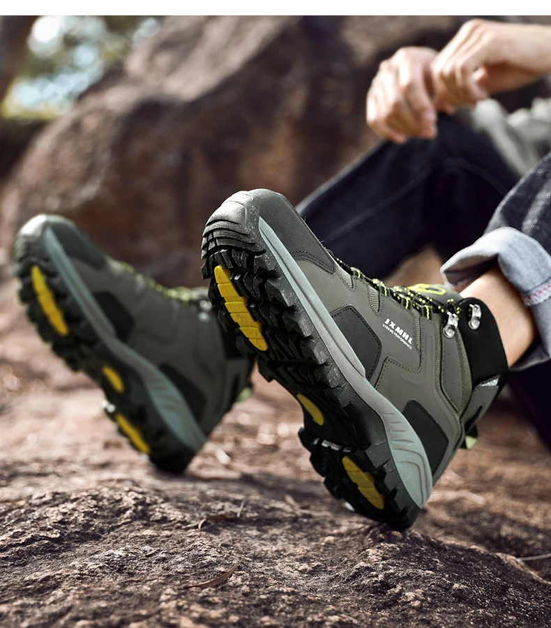 Mężczyźni piesze wycieczki wodoodporne jogging na świeżym powietrzu trampki trekkingowe wspinaczka polowanie trening turystyka górska zasznurować