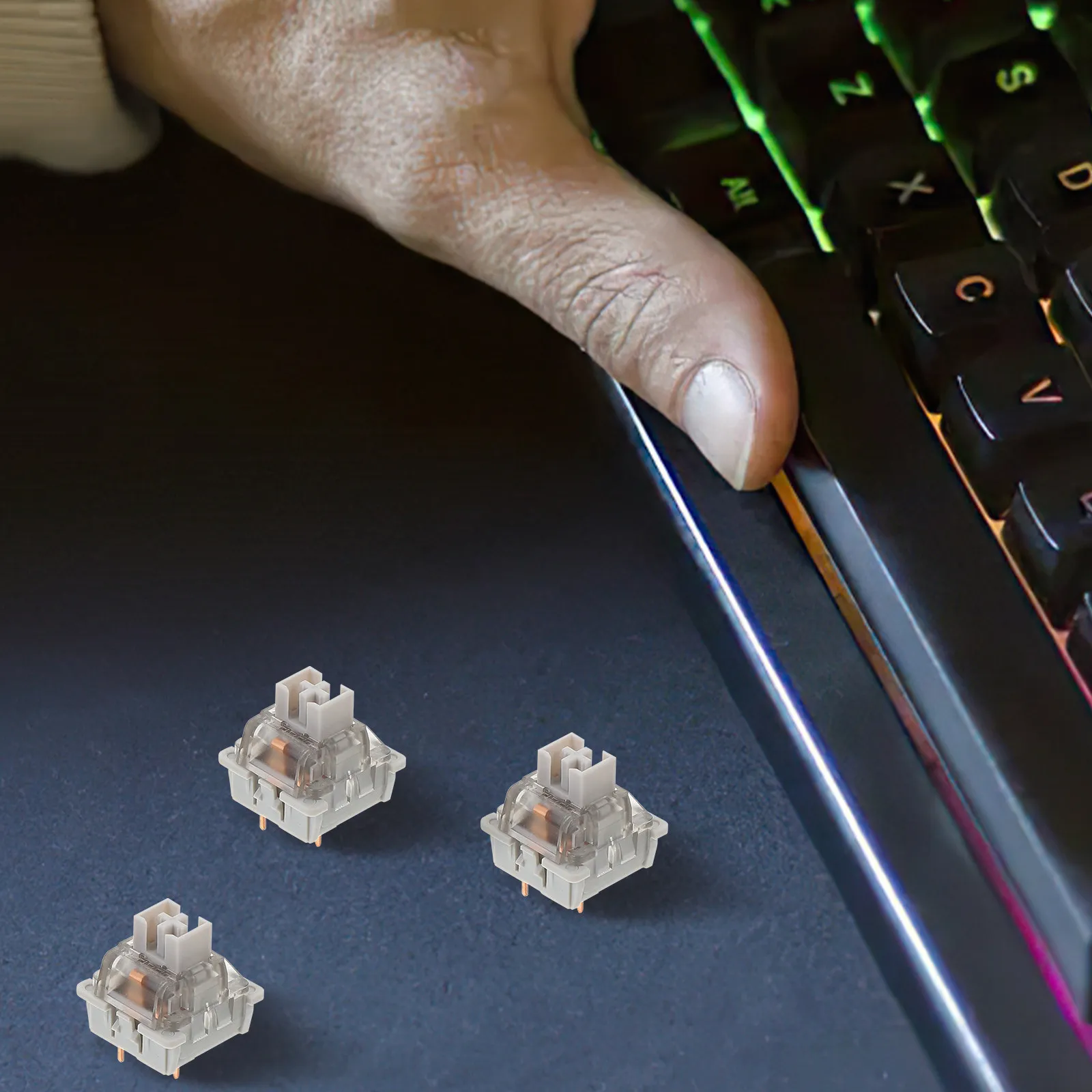 10Pcs Mechanical Keyboard Linear Stable Three-Legged Replacement Keyboard Upgrade Part Smooth Typing Accessories