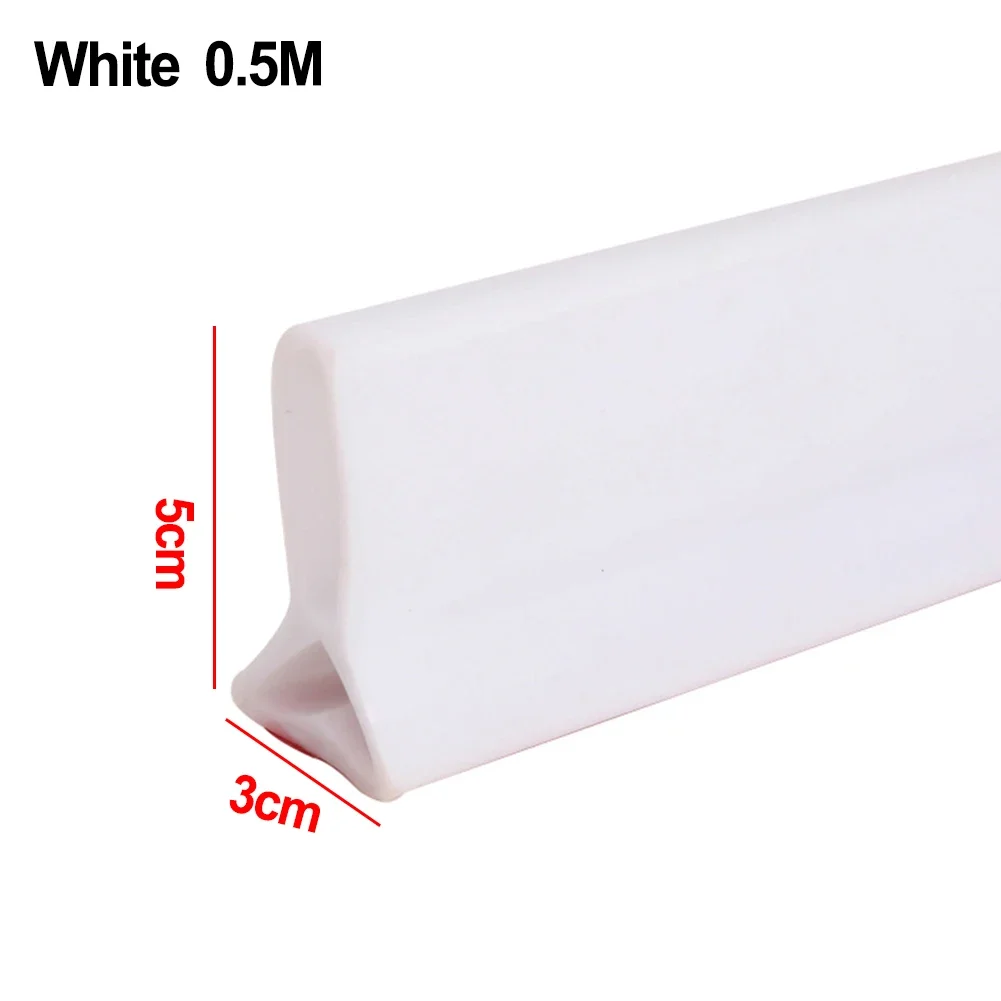 Silicone Bathroom Water Stopper Self-Adhesive Water Retaining Strip Bendable Bathroom Door Washing Machine Shower Dam Barrier