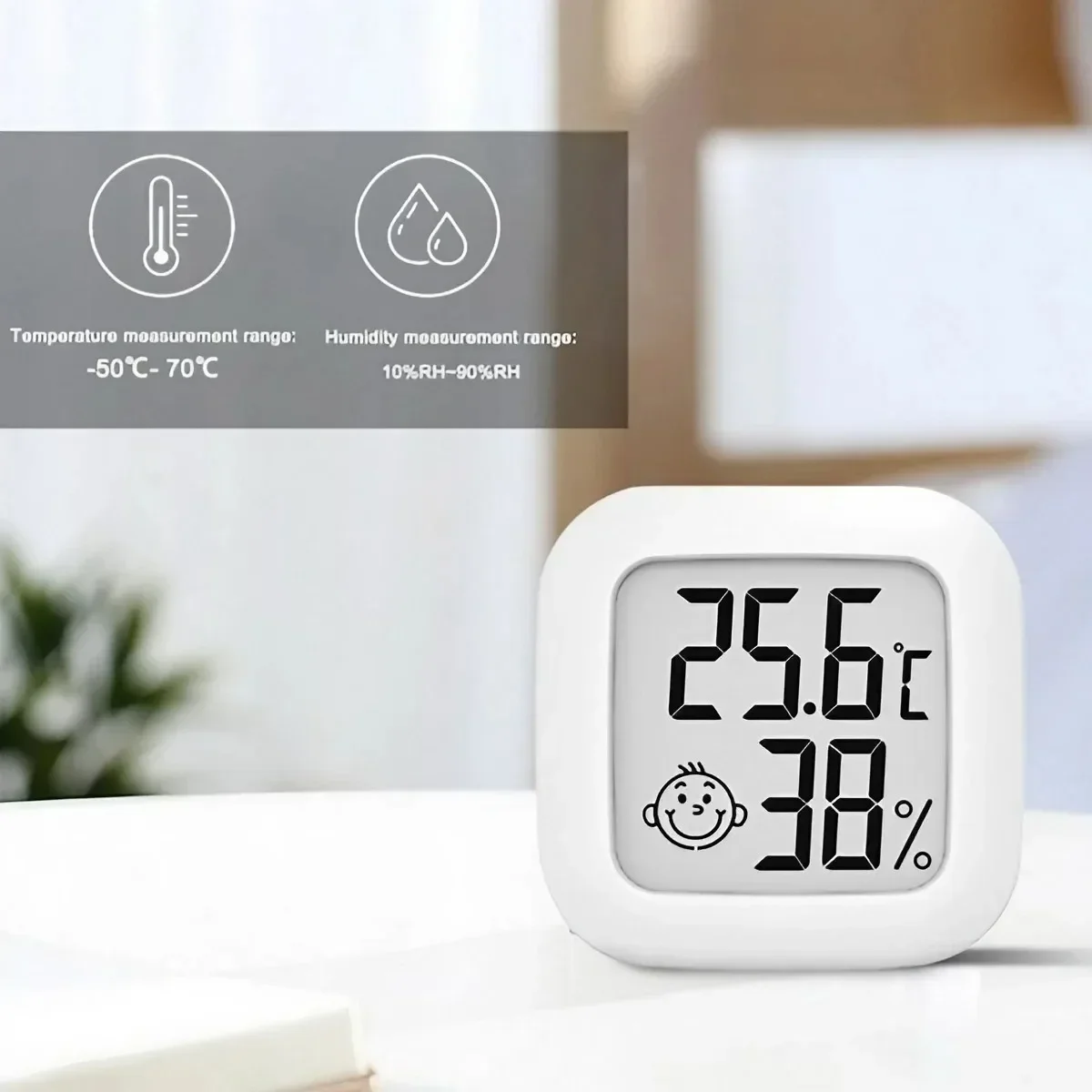 Mini Digital LCD Thermometer and Hygrometer - Indoor High Accuracy Temperature Sensor and Home Hygrometer