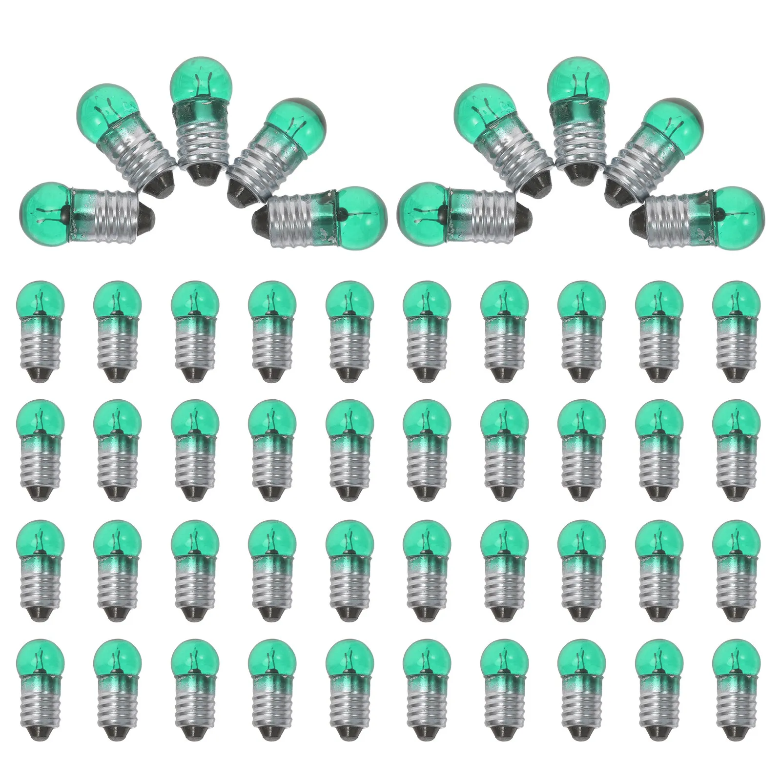 

50Pcs Mini Light Bulbs Screw Base Electrical Circuit Experiment Accessories 5V Flashlight Replacement Bulbs Science Education
