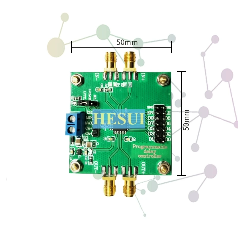 High precision pulse square wave signal delay circuit module ps level precision program control multi-channel synchronization