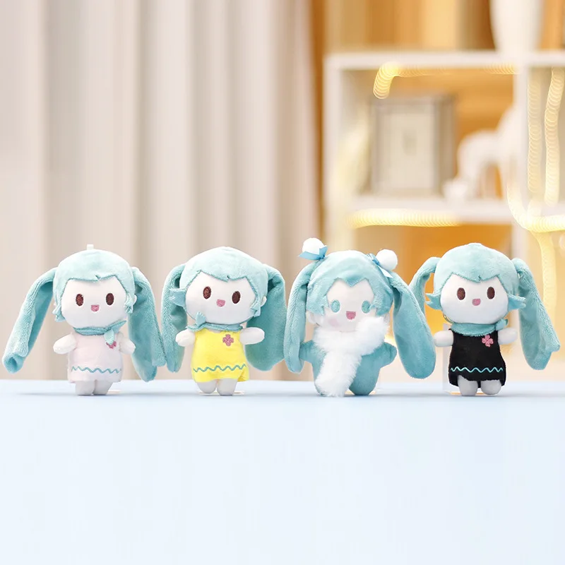 

12cm Latest For Hatsune Miku Backpack Charm Keychain Doll Adorable Plush Toy Doll Cartoon Anime Cute Perfect as a Gift Fun T