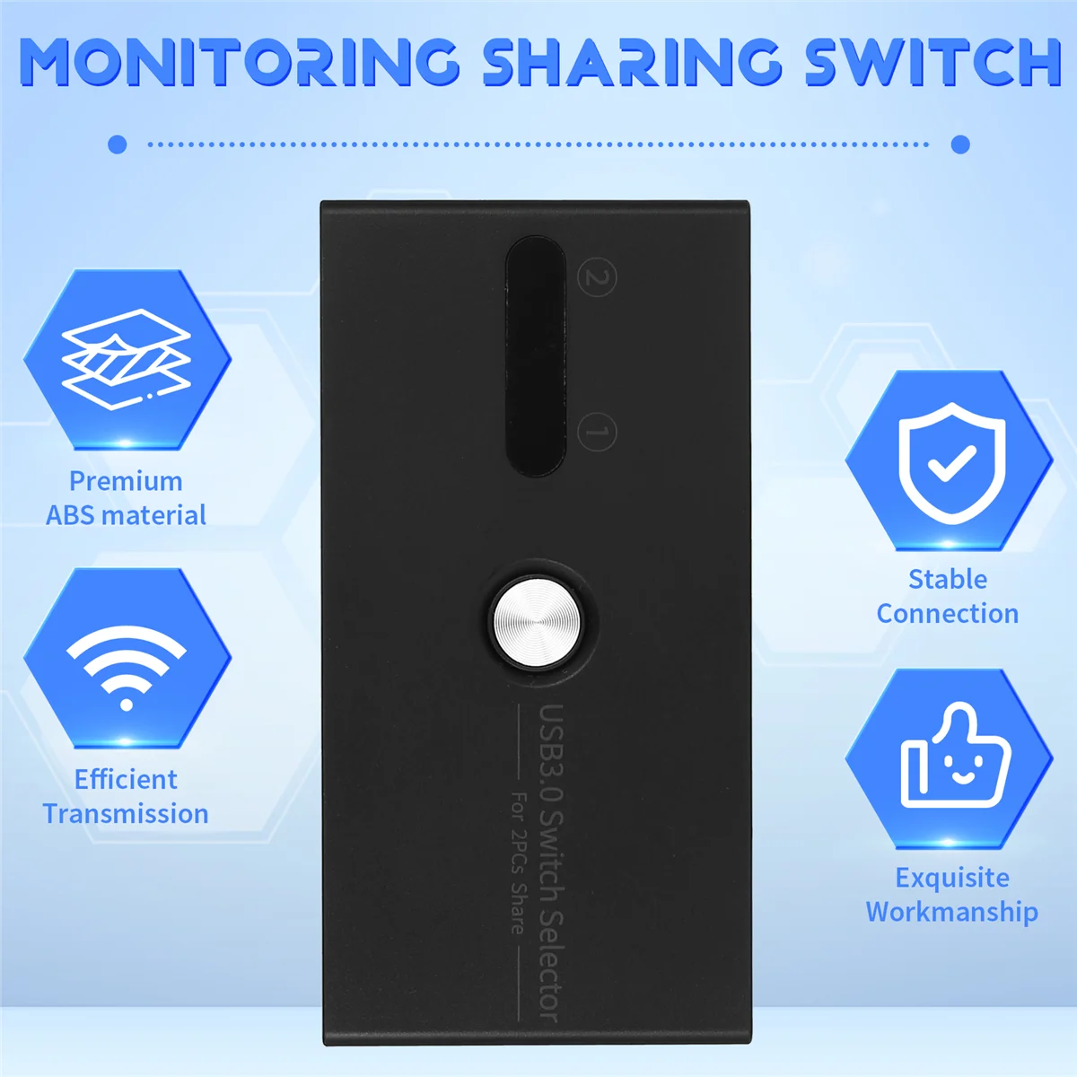 AC37-USB 3.0 Switch 2 In 4 Out KVM Docking Station Printer Berbagi Perangkat Monitor Adaptor KVM Converter