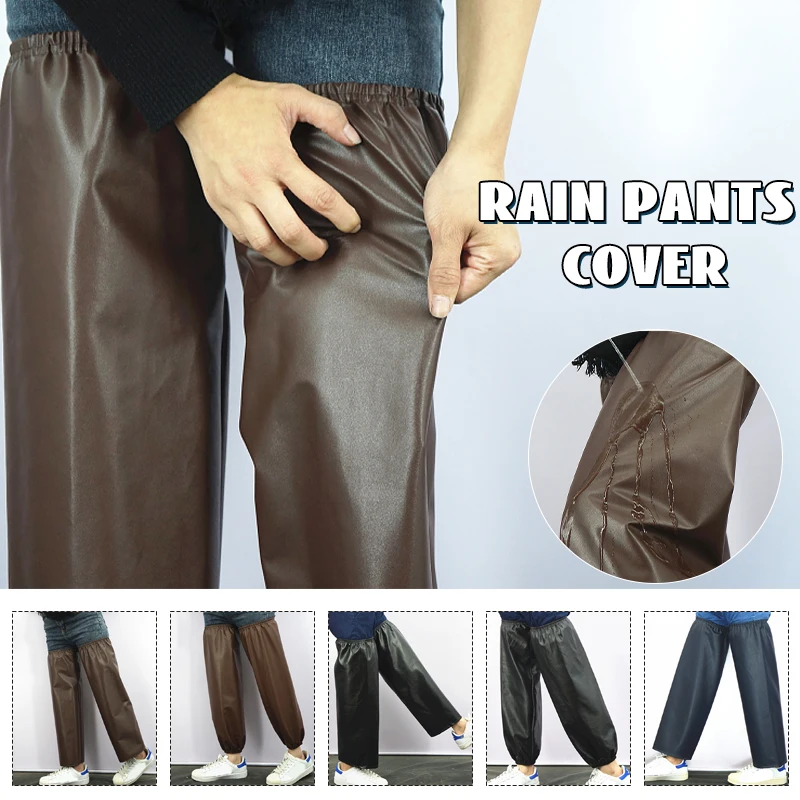 

2/3 Pair Waterproof Rain Pants Cover Anti-fouling Outdoor Riding Foot Cover Work Leg Case Anti-dirty Prevent Splashing Leg Cover