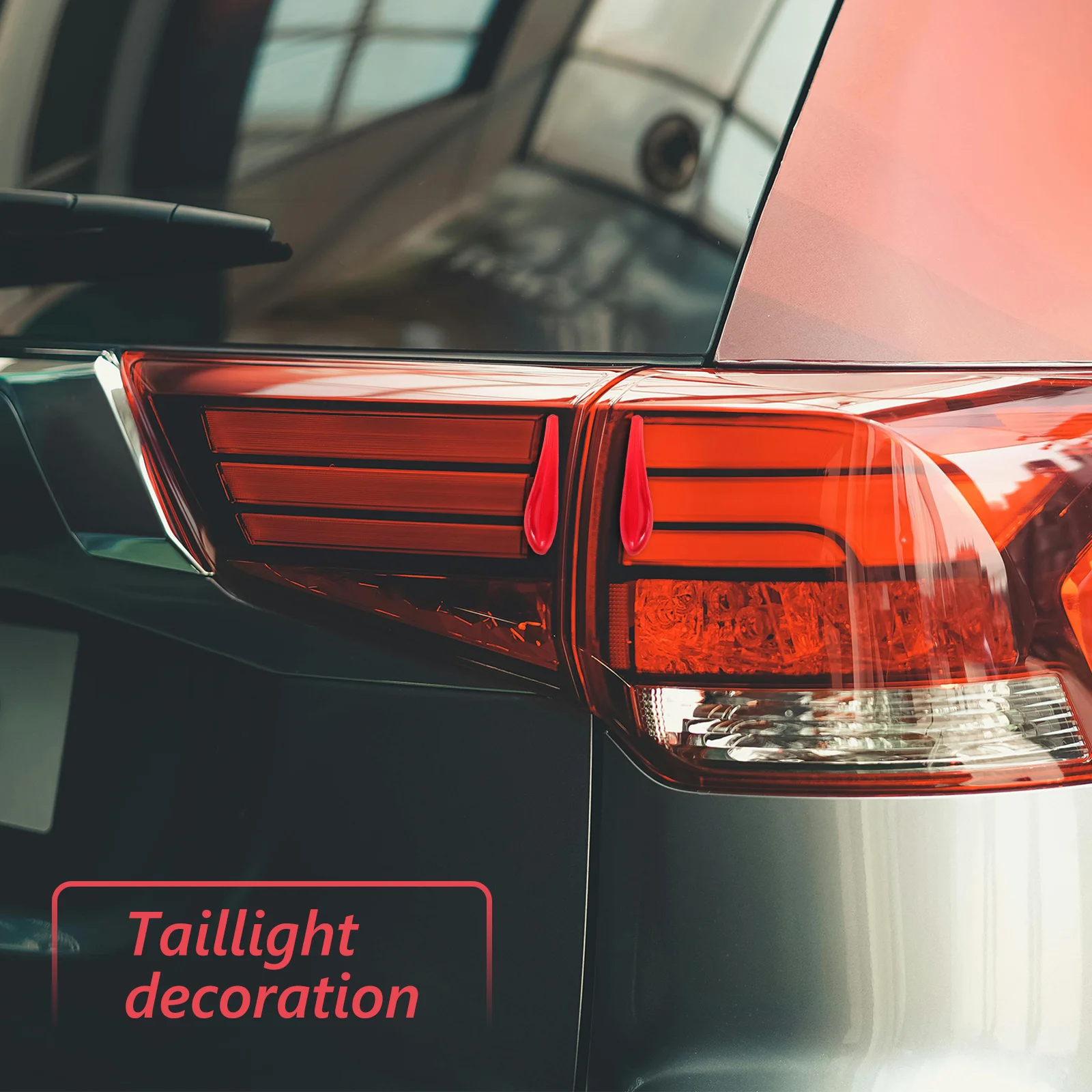 

6Pcs Vehicle Tail Spoiler Plastic Bumper Sticker Scratch Protection Car Exterior Decoration Automotive Accessory