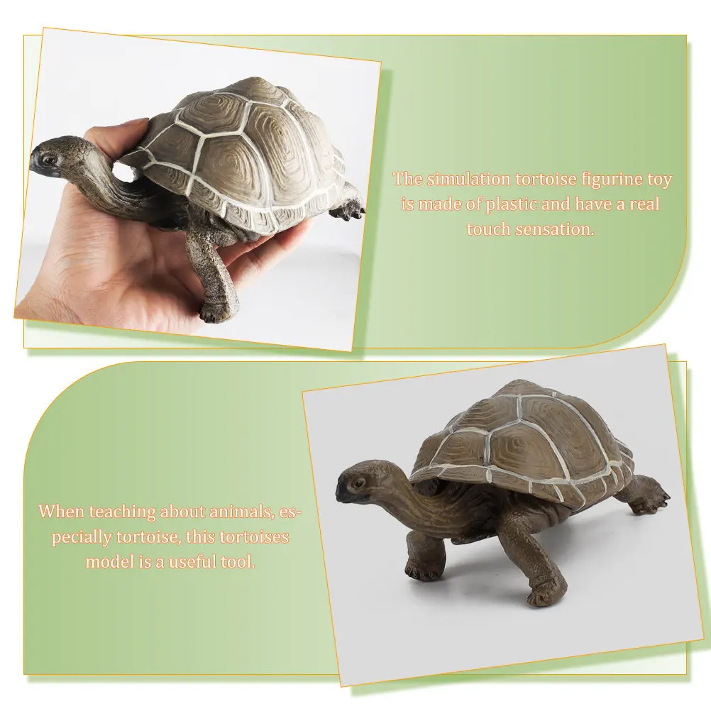 Simulation Turtle Lifelike Plastic Desktop Decoration Kids Plaything Artificial Tortoise Ornament Landscape Decor