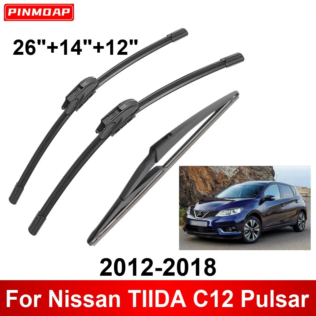 

1/2/3/4/6 шт. автомобильный дворник для Nissan TIIDA C12 Pulsar 2012-2018 передние и задние щетки стеклоочистителя щетки автоаксессуары 2015 2016 2017