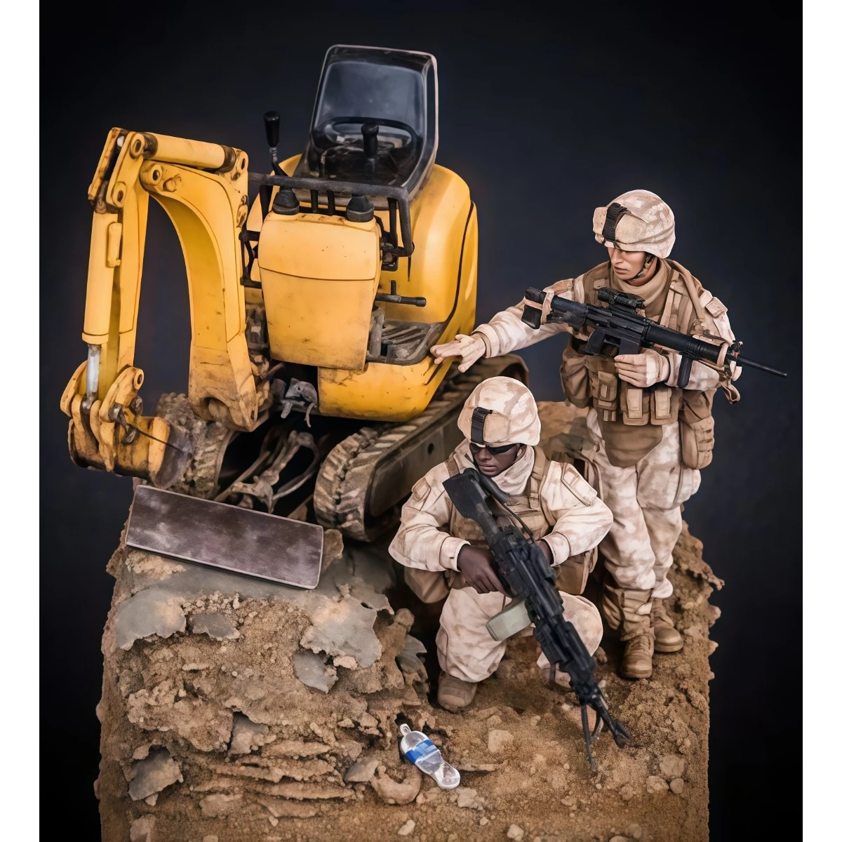 1/35 resin unpainted model kit, military theme, US Marine Corps unassembled and unpainted GK, 1546R