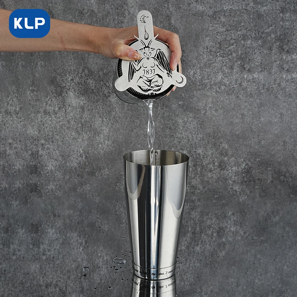 KLP 1pcs Stainless Steel Long Handle Bartending Strainer, Fancy Strainer for Professional Bartenders