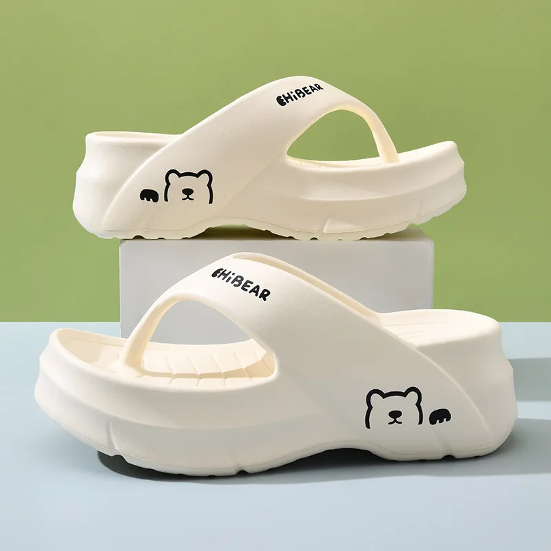 

Women Beach Flip Flops Summer Platform Shoes Soft EVA Girls Home Street Slippers Cute Cartoon Style Female House Floor Slides