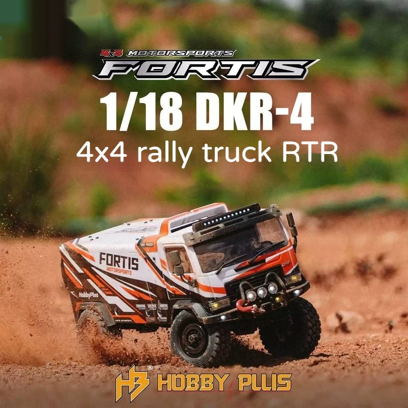 Hobbyplus 1/18 Dkr 4 4wd Rc Rally Truck Rtr Remote Control Off Road Vehicle With Front Winch Hobby Crawler Model