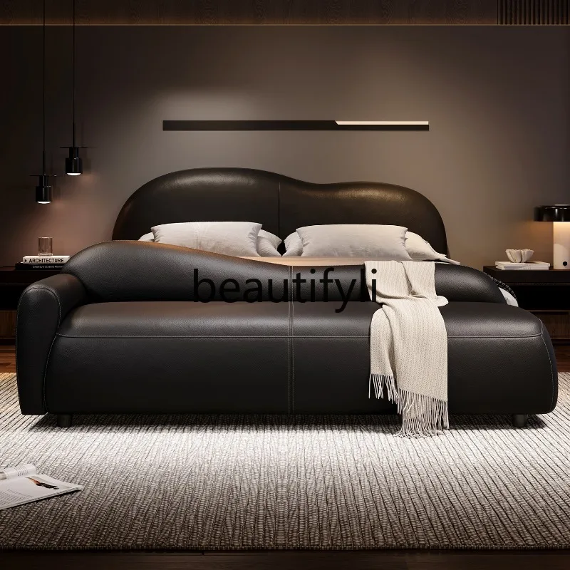 하이 엔드 홈 틈새 이탈리아 미니멀리스트 현대적인 가벼운 럭셔리 크림 스타일 마스터 침실 침대 옆 의자 소파