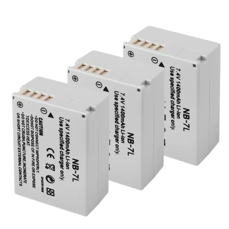 NB-7L NB7L NB 7L Battery 7.4V 1400mAh for Canon Powershot G10 G11 G12 SX30IS Replacement Camera Batteria