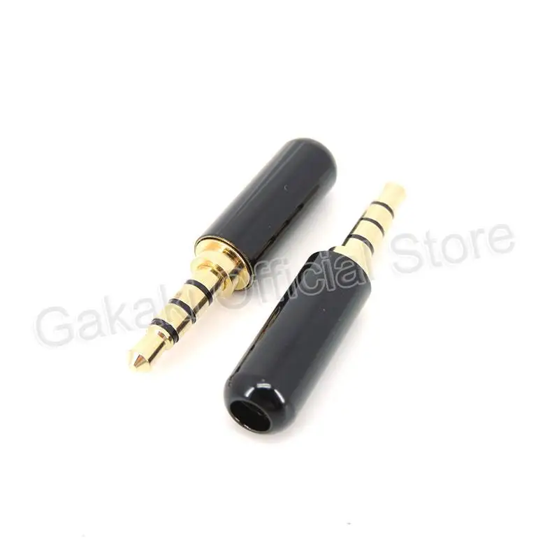 3.5mm Audio Male Connector 4 Pole 3.5 Jack Adapter Headphone Plug Earphone Repair Cable Solder Wire DIY AUX