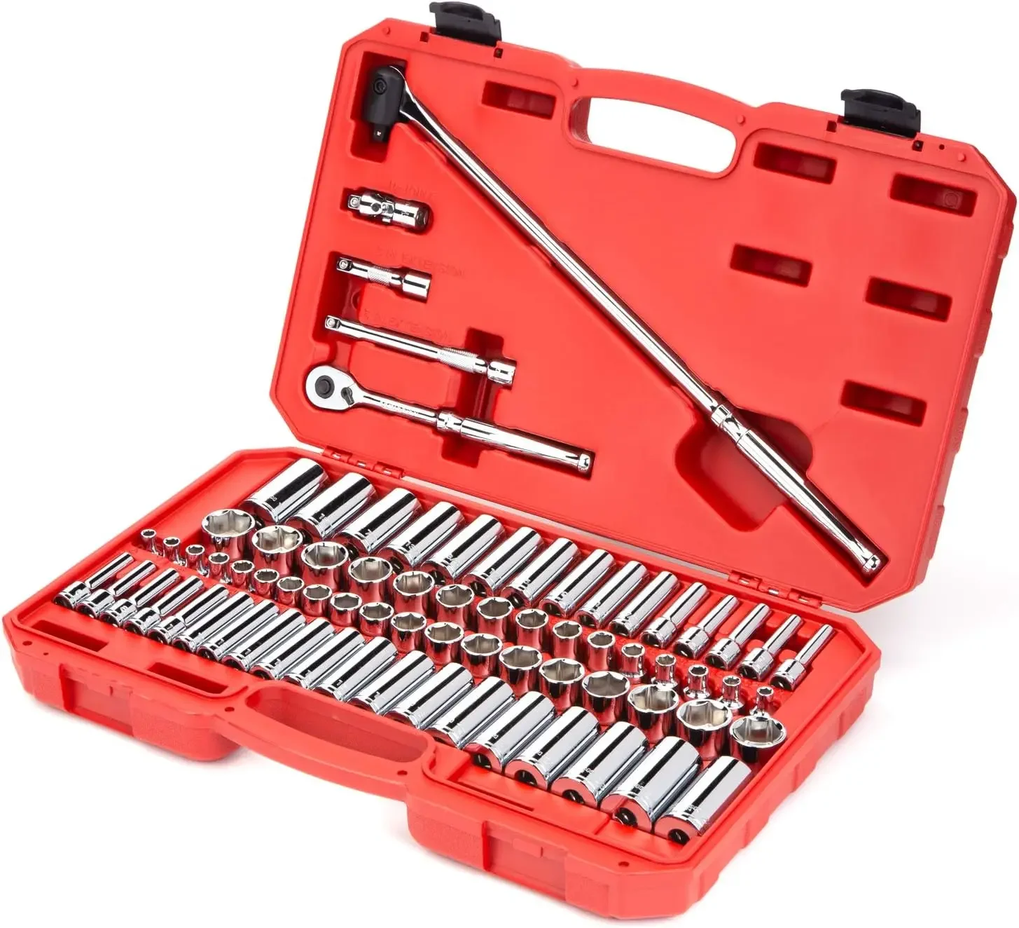 3/8 Inch Drive 6-Point Socket and Ratchet Set, 73-Piece (1/4-1 in., 6-24 mm) | SKT15311
