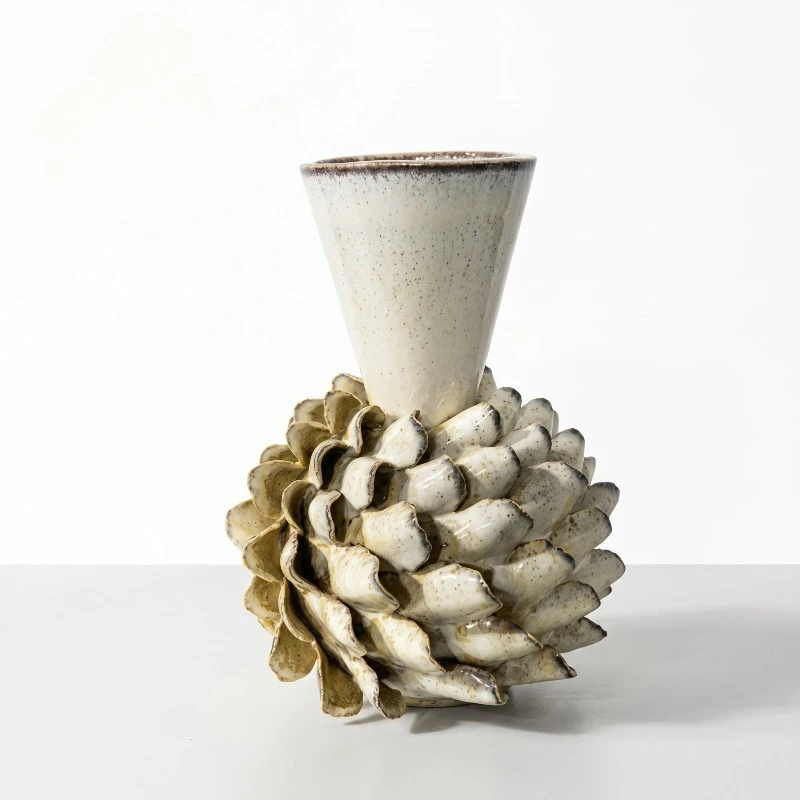 

Modern simple ceramic flower pot decorative ornament living room home plant planting container creative art decoration