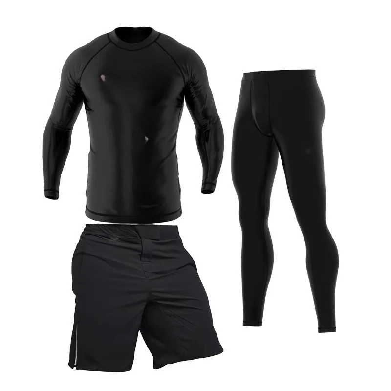 

Long Sleeve Jiu-Jitsu Rash Sheath Full Sublimation Compression Shirt Professional Grabbing Hook Training Suit