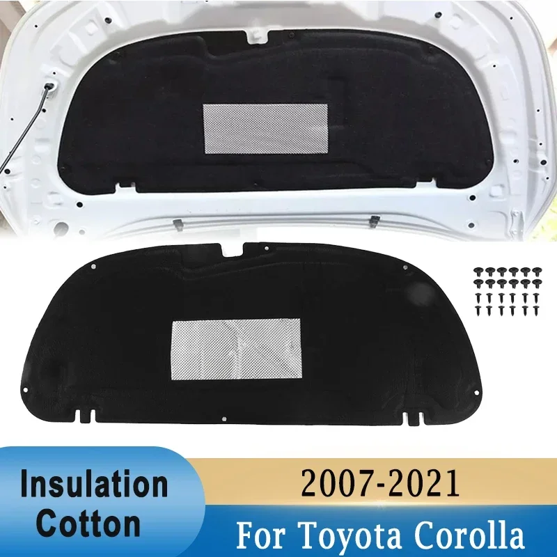 

Front Hood Engine Sound Heat Insulation Cotton Pad Soundproof Mat Cover Foam For Toyota Corolla 2007-2013 2014-2018 2019-2021